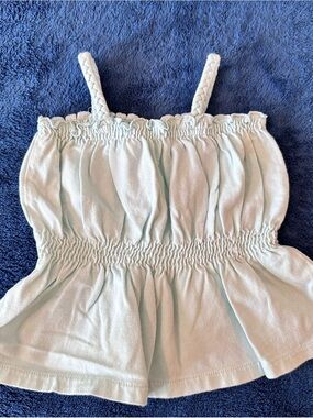 GAP Infant Braided Strap Peplum Top - Mint Size 3-6 Months